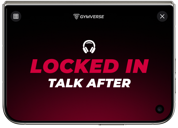 Gym Sign showing "Locked in, talk after"
