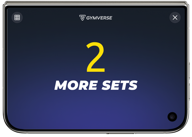 Gym Sign showing "2 more sets"